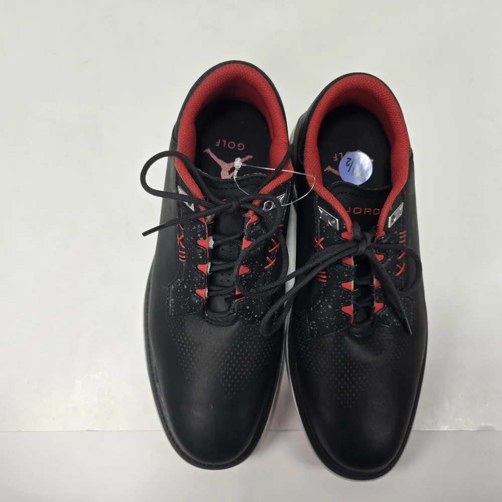 NIKE Jordan ADG 5 Black Red Golf Oxfords Shoes Size Men's 7.5 Women's 9.5